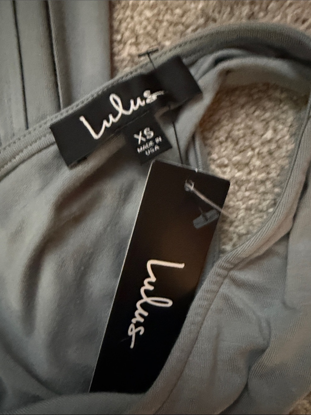 NWT Lulus Sleeveless V-Neck Maxi Dress in Slate Gray and side slits - Picture 4 of 5